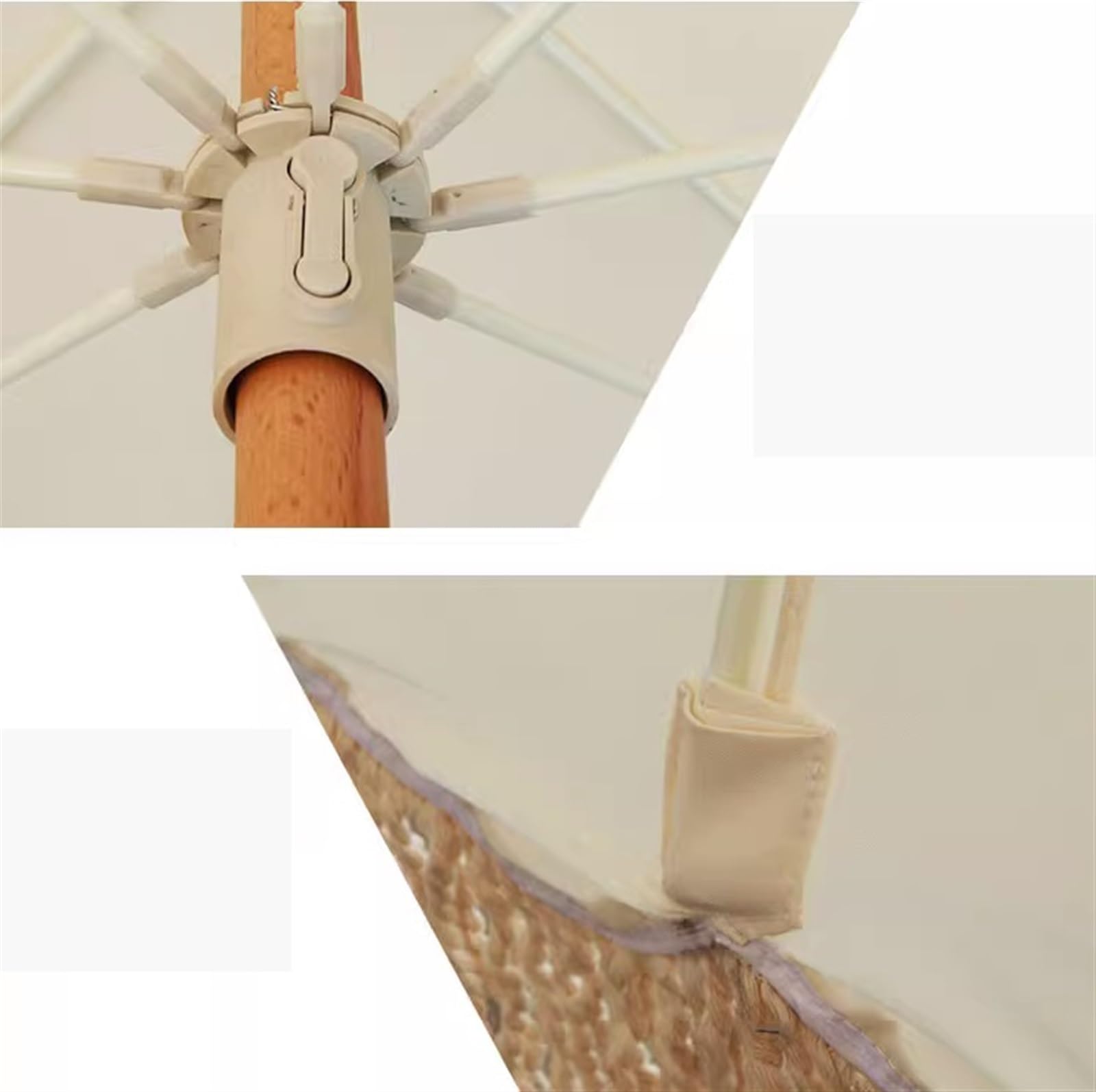 Parasol Tarasowy Hut Patio Parasol Z Frędzlami Boho Na Ogród Basen Podwórko Bez Podstawy Zewnątrz