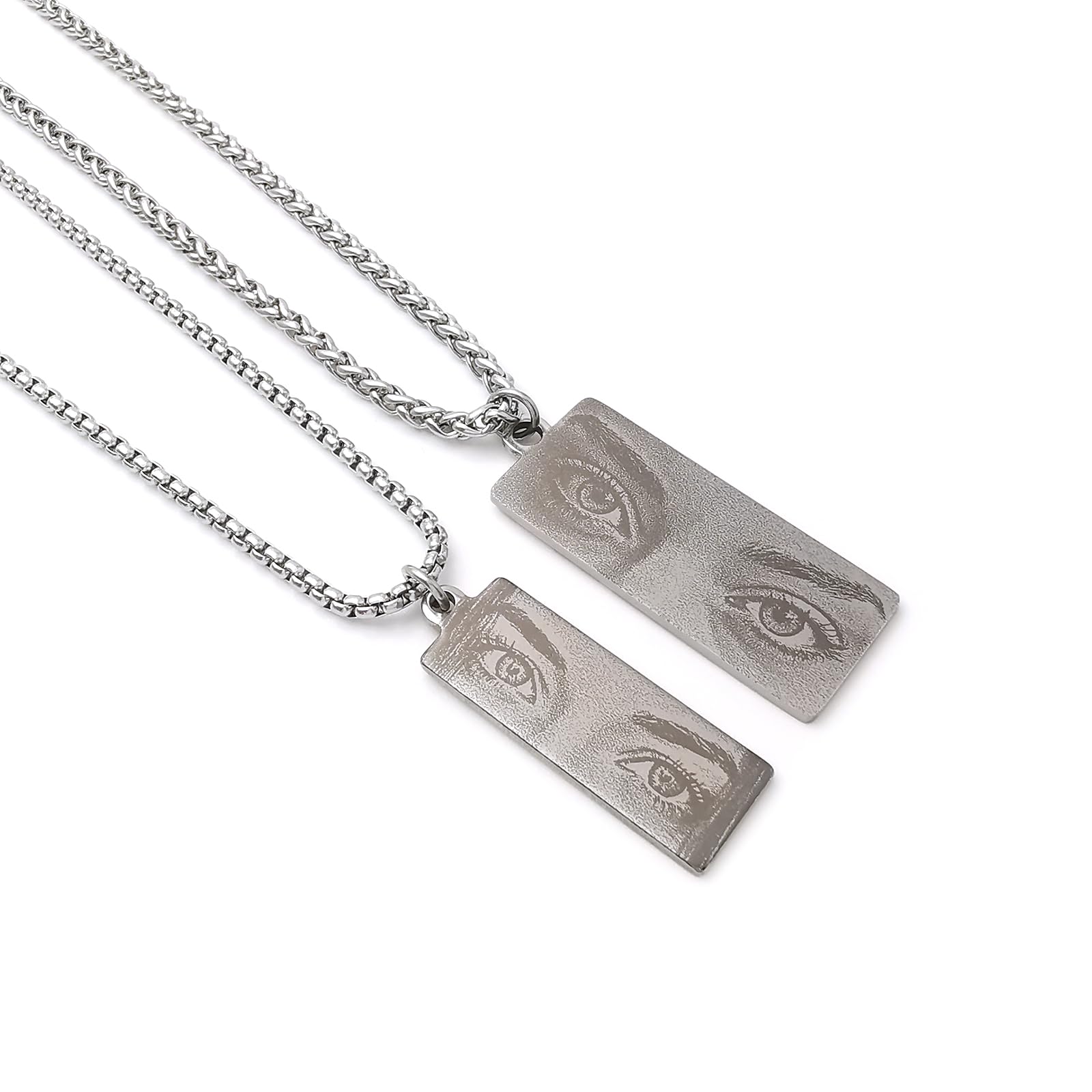 ALMENDRA Collana con foto occhi fidanzati con fotografia personalizzata da uomo incisa incisione personalizzabile nome frase scritta regalo dedica