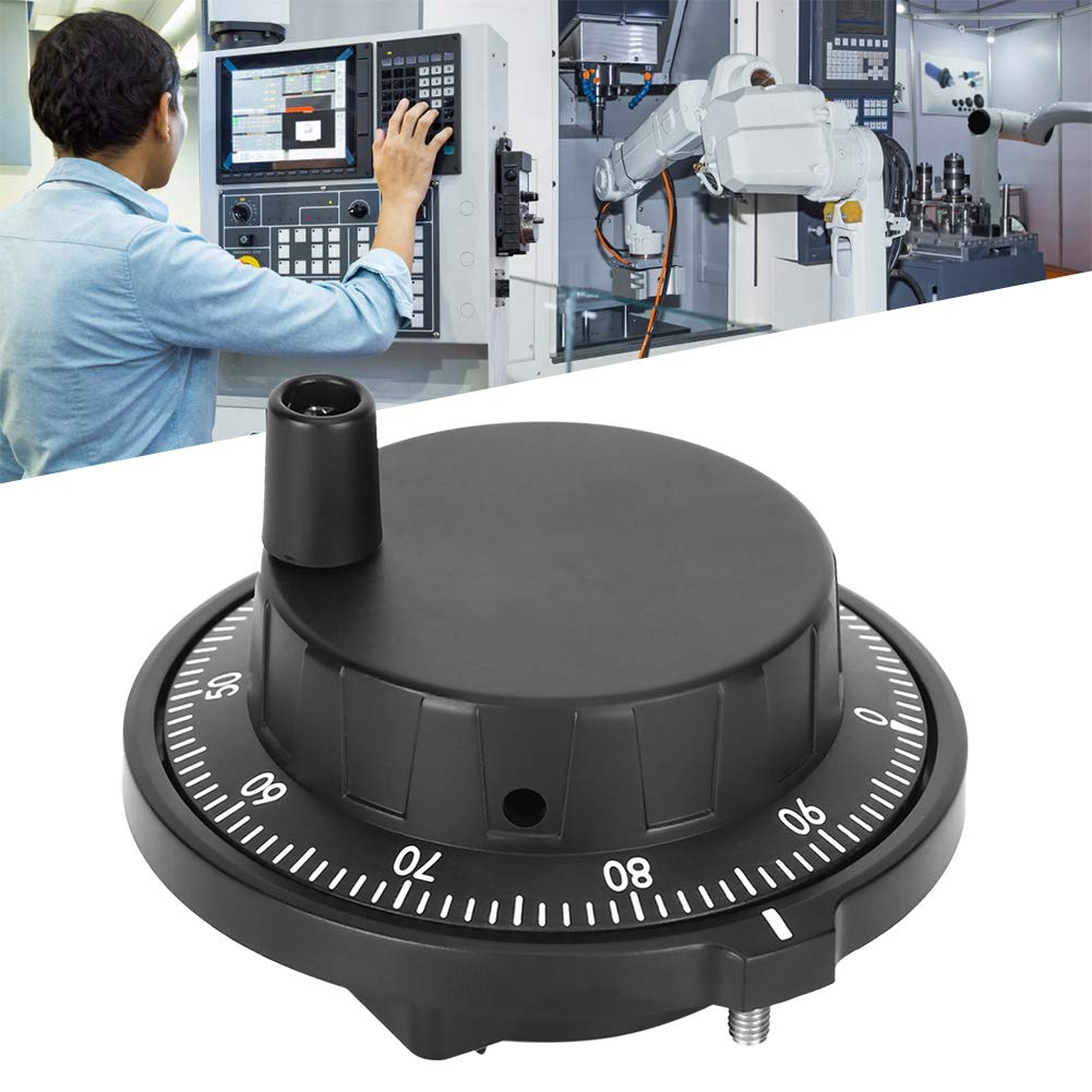 Encodeur d'impulsion de roue à main, encodeur manuel de générateur d'impulsions de volant de commande numérique par ordinateur de 80mm 100PPR pour le système de CNC,Volant De