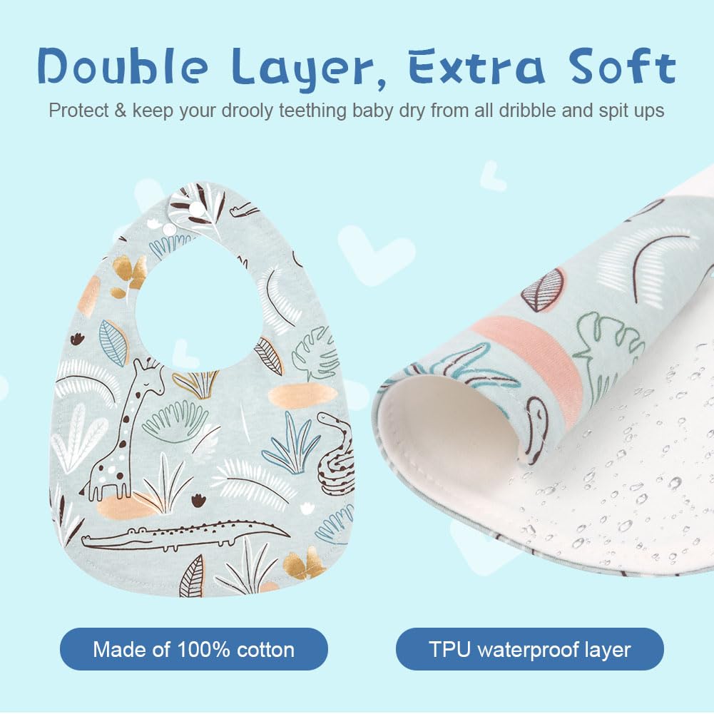 Vicloon Baby Bandana Dribble Bibs, 8 Pack Teething Bib Set - Image 3