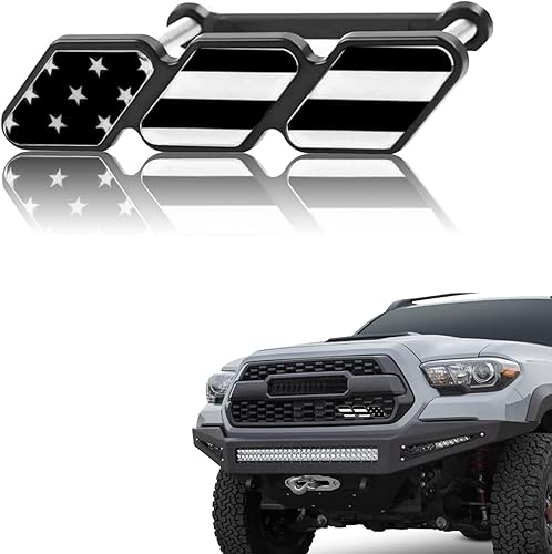 Paquete de 1 insignia de decoración de rejilla tricolor, accesorios de decoración de automóvil para Toyota 4Runner Tacoma Tundra y otras rejillas de
