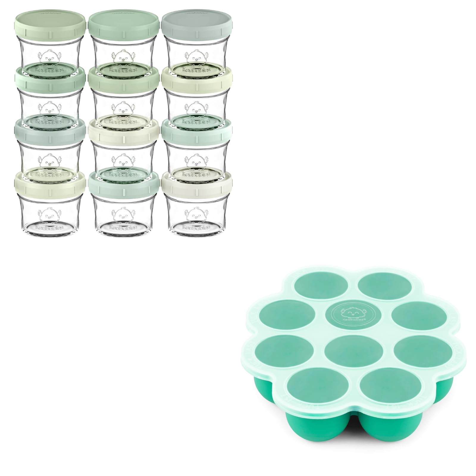 ARSUK Babyvoeding Opslag Containers Set Vriezer Voedsel Potten