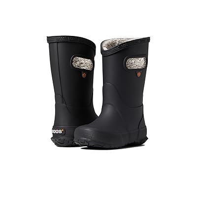 Bogs Kids Rain Boot Plush (Toddler/Little Kid/Big Kid) Kids Shoes Black