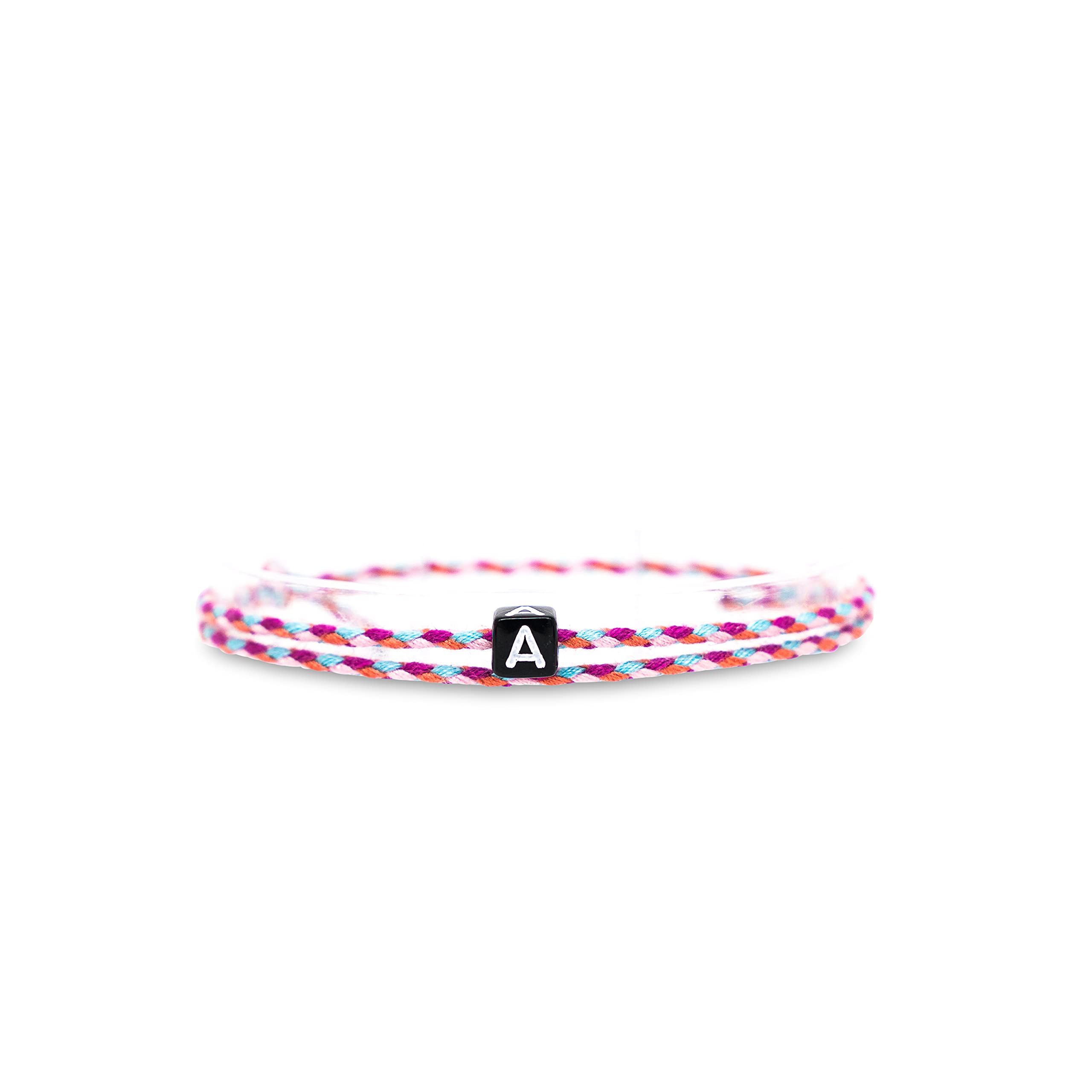 Made by Nami Surfer-Armband Gepersonaliseerd met Letter - Dames Heren Meisjes Paar-Armband Geindividualiseerd - Vriendin Vriendschapsarmband Cadeau - Waterbestendig & Verstelbaar, T, Nylon