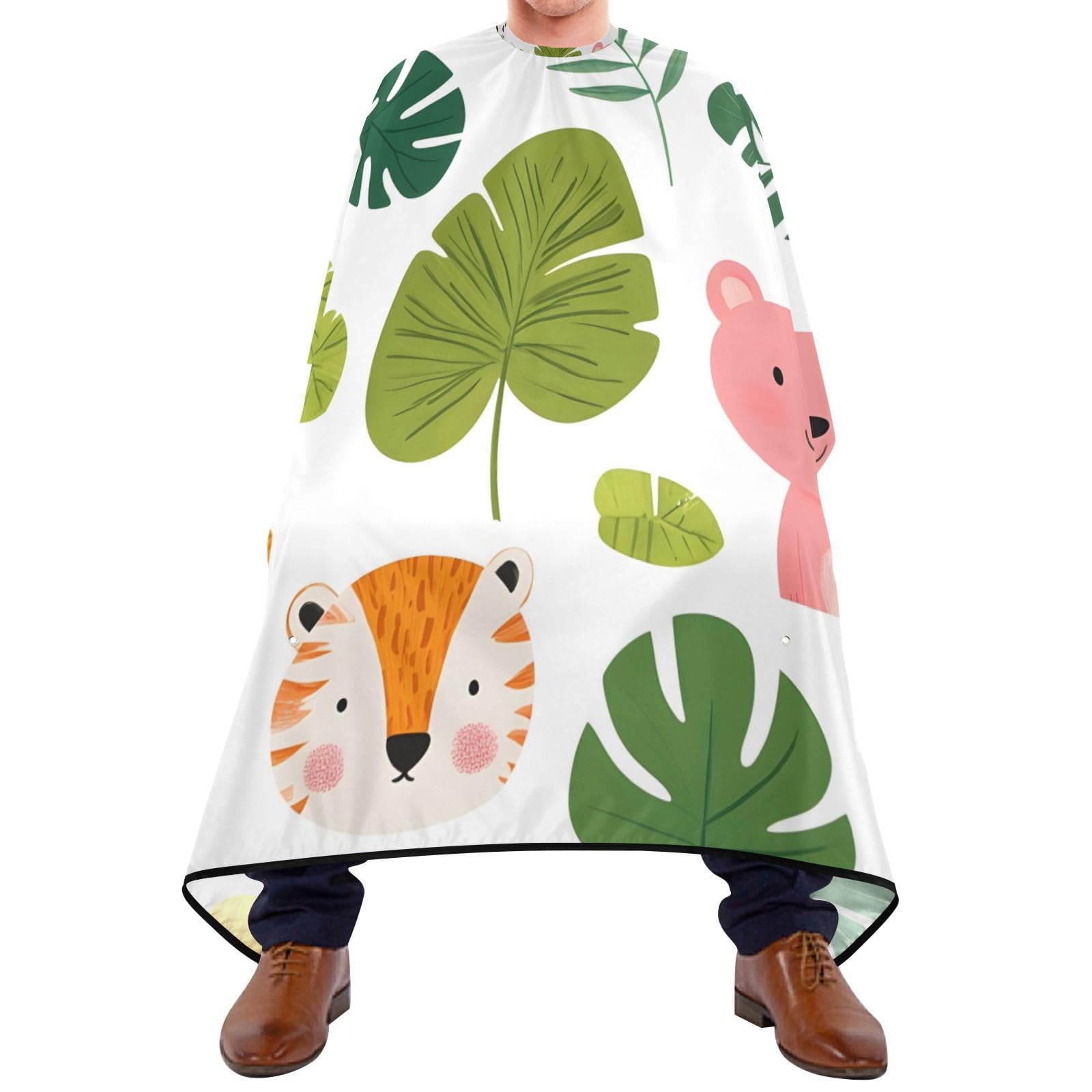 Hezely Animal Family Hair Dye Cape, Barber Cape for Adults,Waterproof Salon Cape,Waterproof Hairdressing Styling Hair Cutting, 65