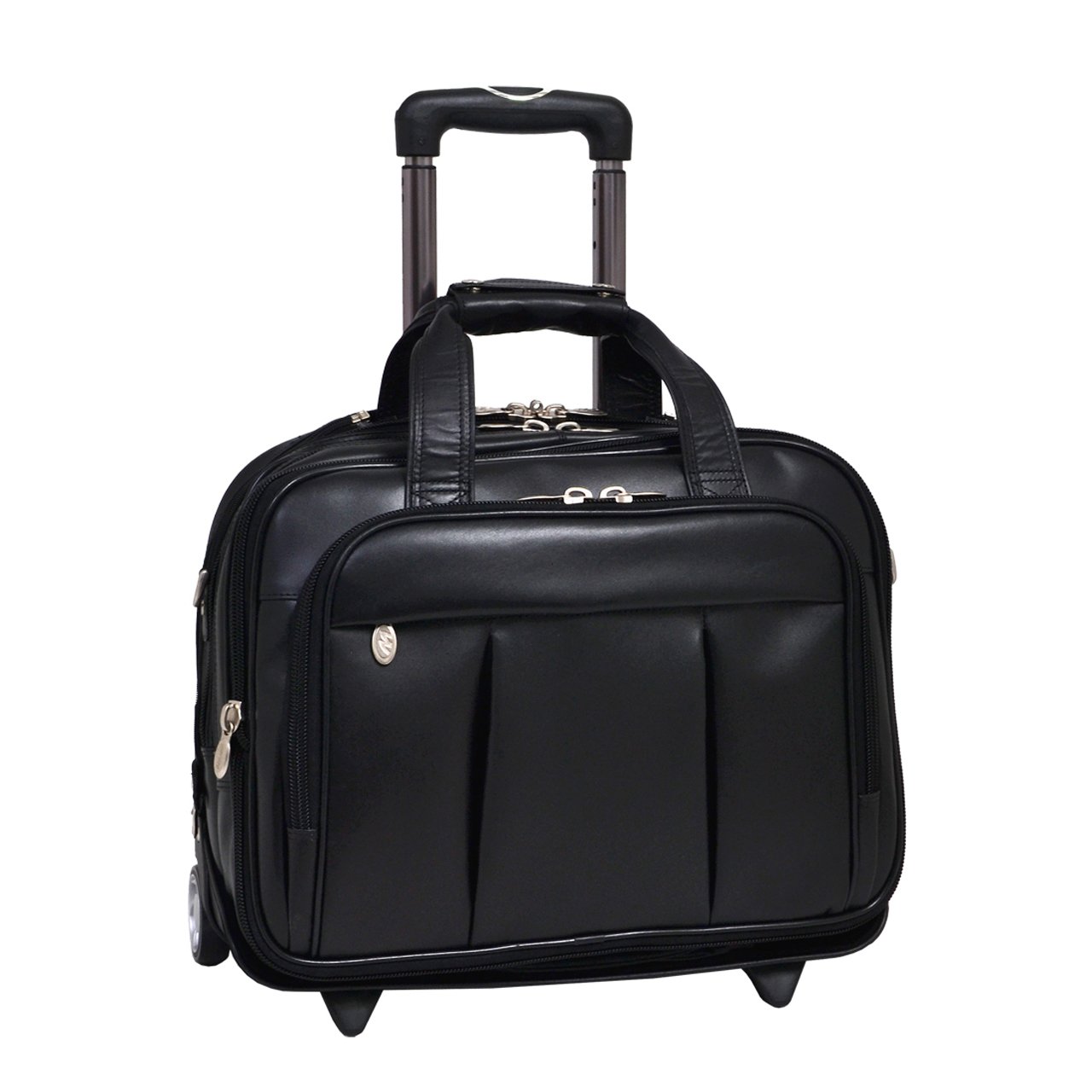 McKleinUSA Damen 80715 R Series Leather Detachable-Wheeled Laptop Case (Black)