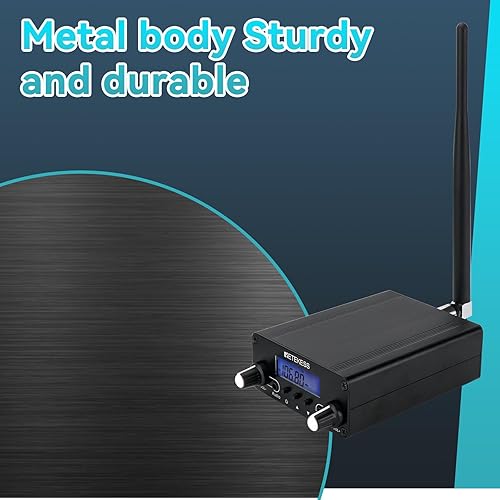 Miniatura 5 de Retekess TR508 Transmisor FM para Iglesia, Transmisor de Radiodifusión FM, Estación Estéreo de Radio FM de Largo Alcance con Conector de Audio de