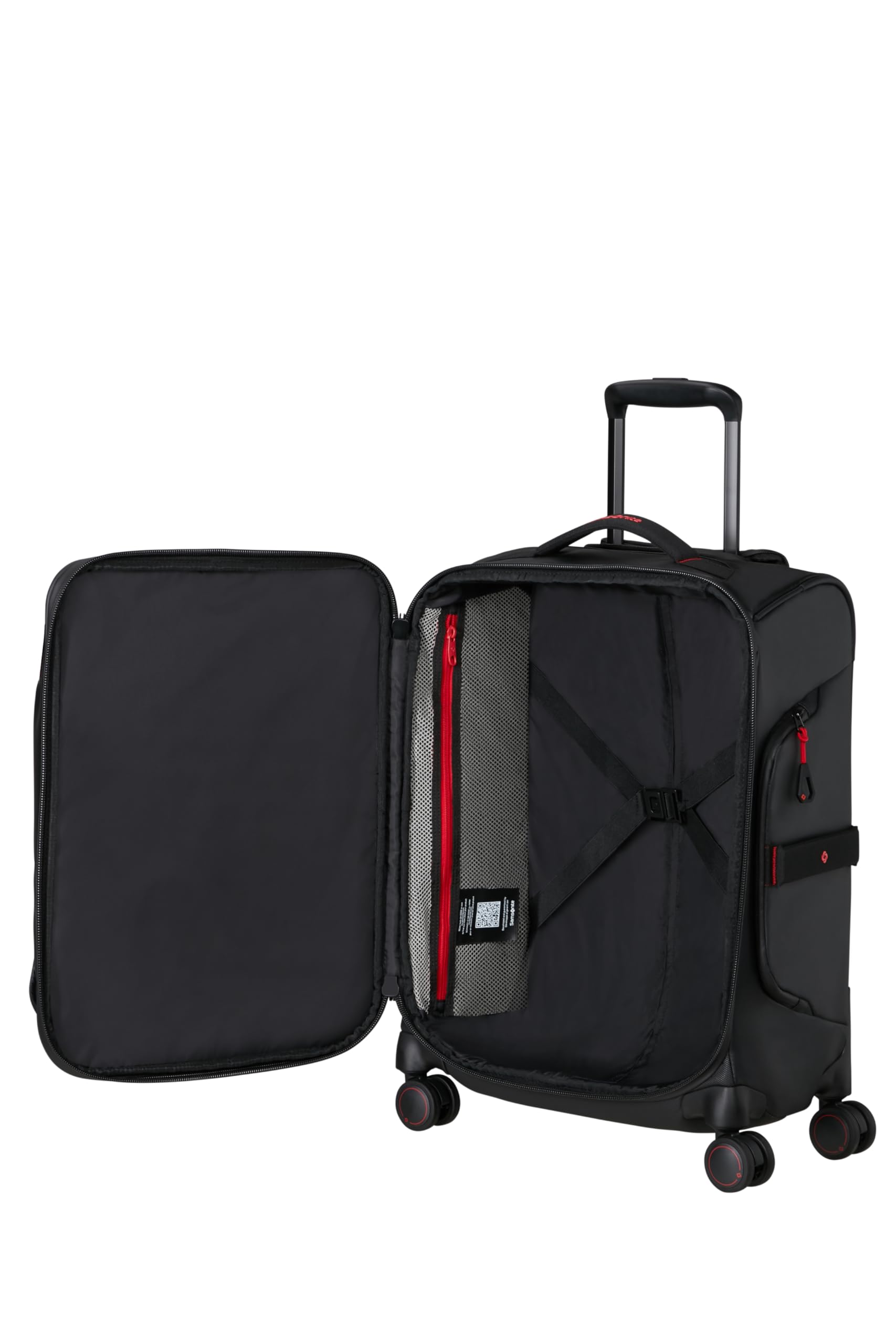 Samsonite Paradiver Light - Walizka Podreczna 55 x 40 x 23 cm, Miekka Walizka Kabinowa dla EasyJet, Wizz Air i wiekszosci linii lotniczych, 48L, Czarny (Black)