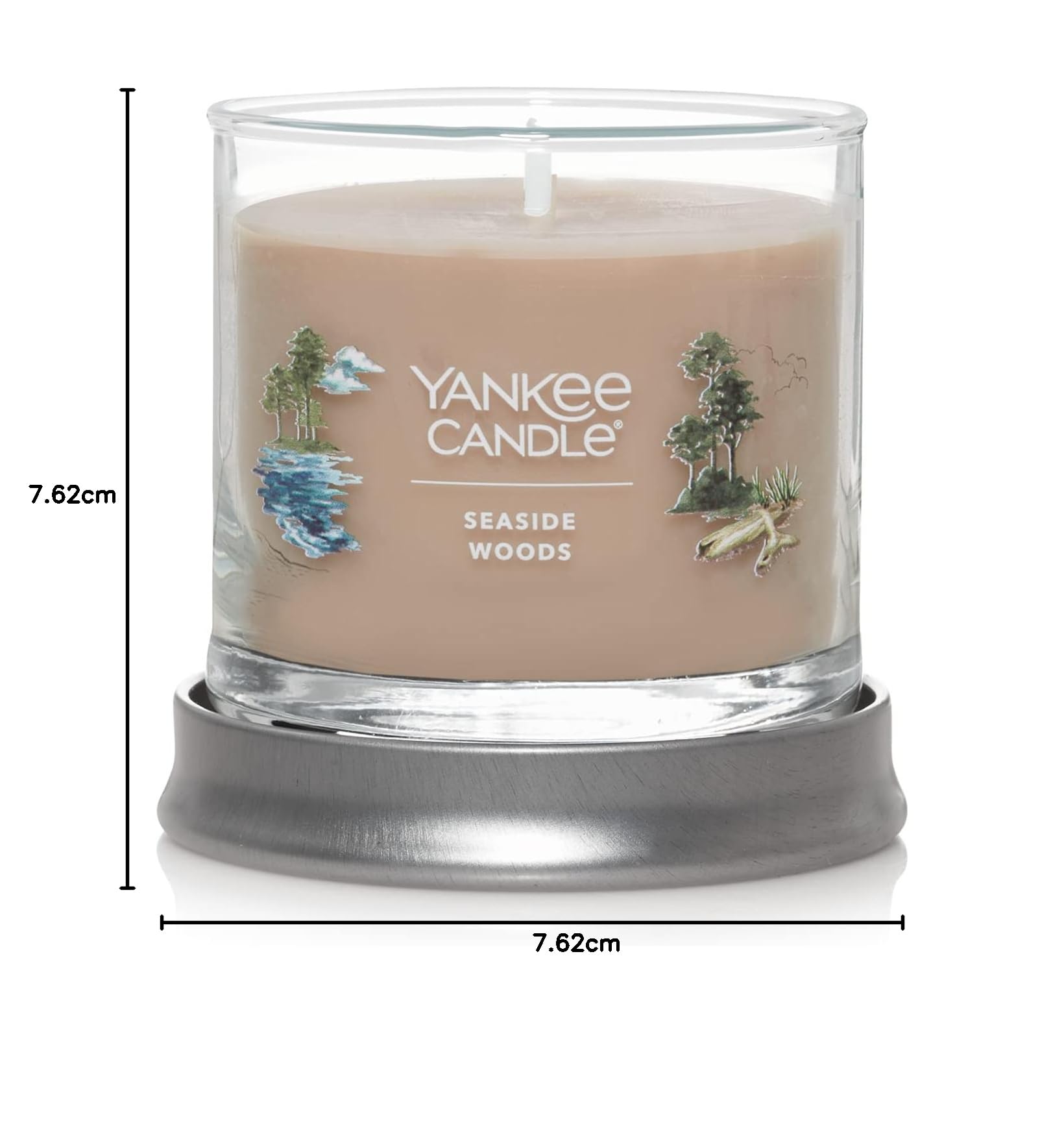 Yankee Candle Bougie parfumée Seaside Woods - Petit gobelet - 122 g - Mèche unique - Plus de 20 heures de combustion