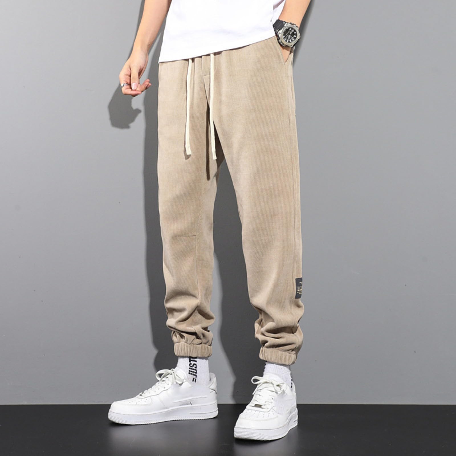 Pantaloni Morbidi Classici per Uomini, Pantaloni Casual Lunghi per Autunno Inverno