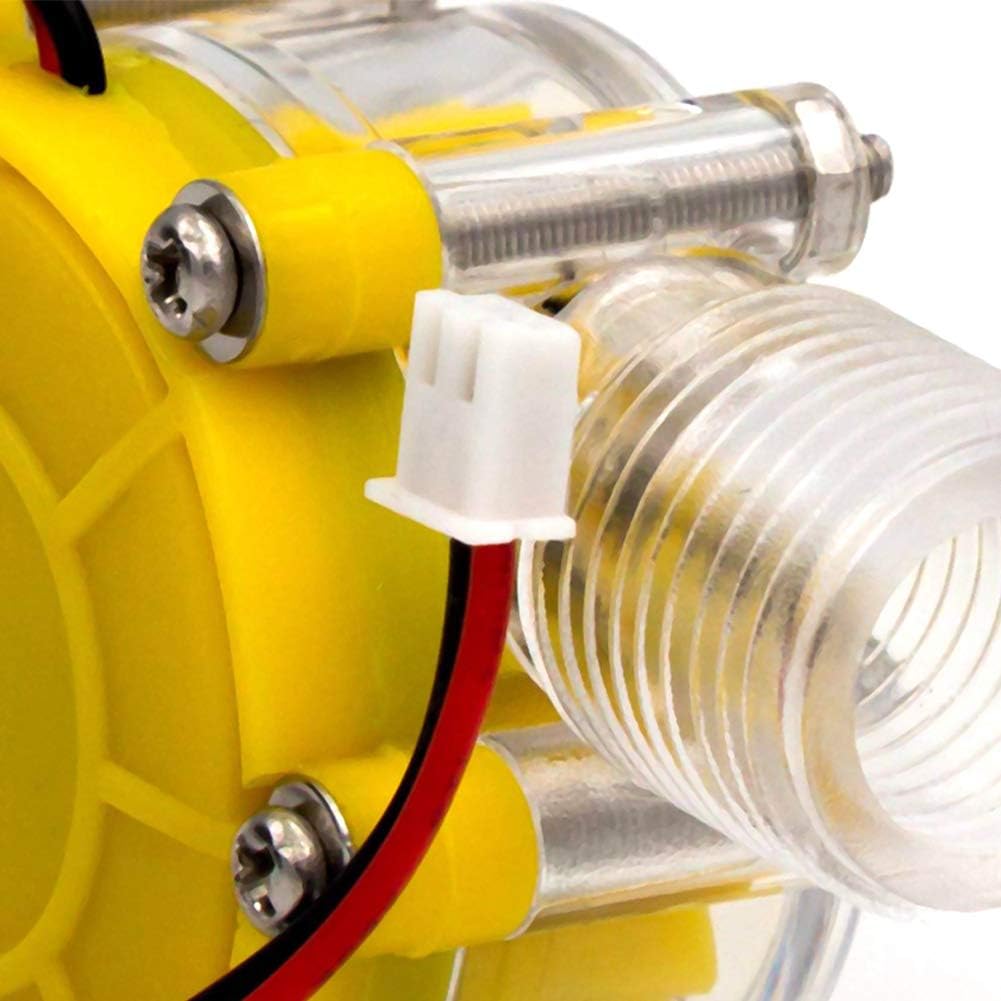 EatingBiting Water Flow Generator Turbine Hydroelectric Micro Hydro Portable 1/2 Inch 10W 12V Hotel Stainless Steel Home Micro Hydro Generator Tap High Power Light Energy Conversion DIY Hydraulic
