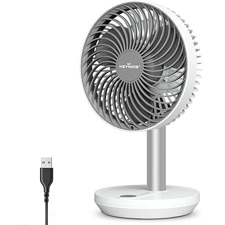 Amazon Keynice 卓上扇風機 せんぷうき 首振り 充電式 Usb扇風機 リズム風 ミニ扇風機 超強風 静音 風量3段階調節 長時間連続使用 節電 省エネ おしゃれ ホワイト Keynice ホーム キッチン 通販