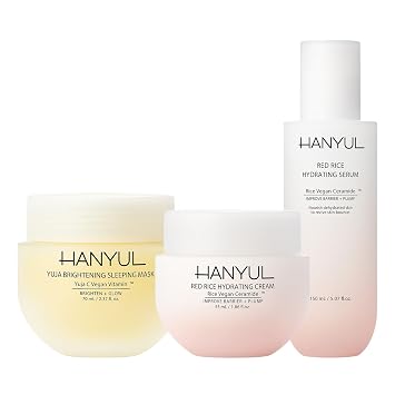 Hanyul Yuja Sleeping Mask + Red Rice Serum + Red Rice Cream