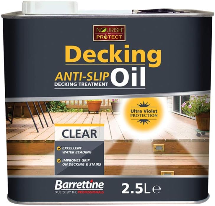 Barrettine Decking Oil (Light Oak, 5L) - UV & Fade Resistant All-in-One ...