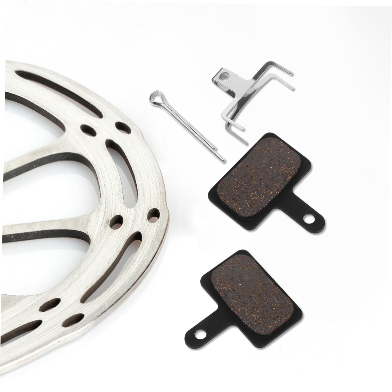 Kisangel Bremsbeläge für Fahrräder Fahrradbeleuchtung vorne und hinten Scheibenbremsscheiben Bicycle Repair kit Bike Brakes Radfahren Bremsbelag Leichter Fahrradbremsbelag Black