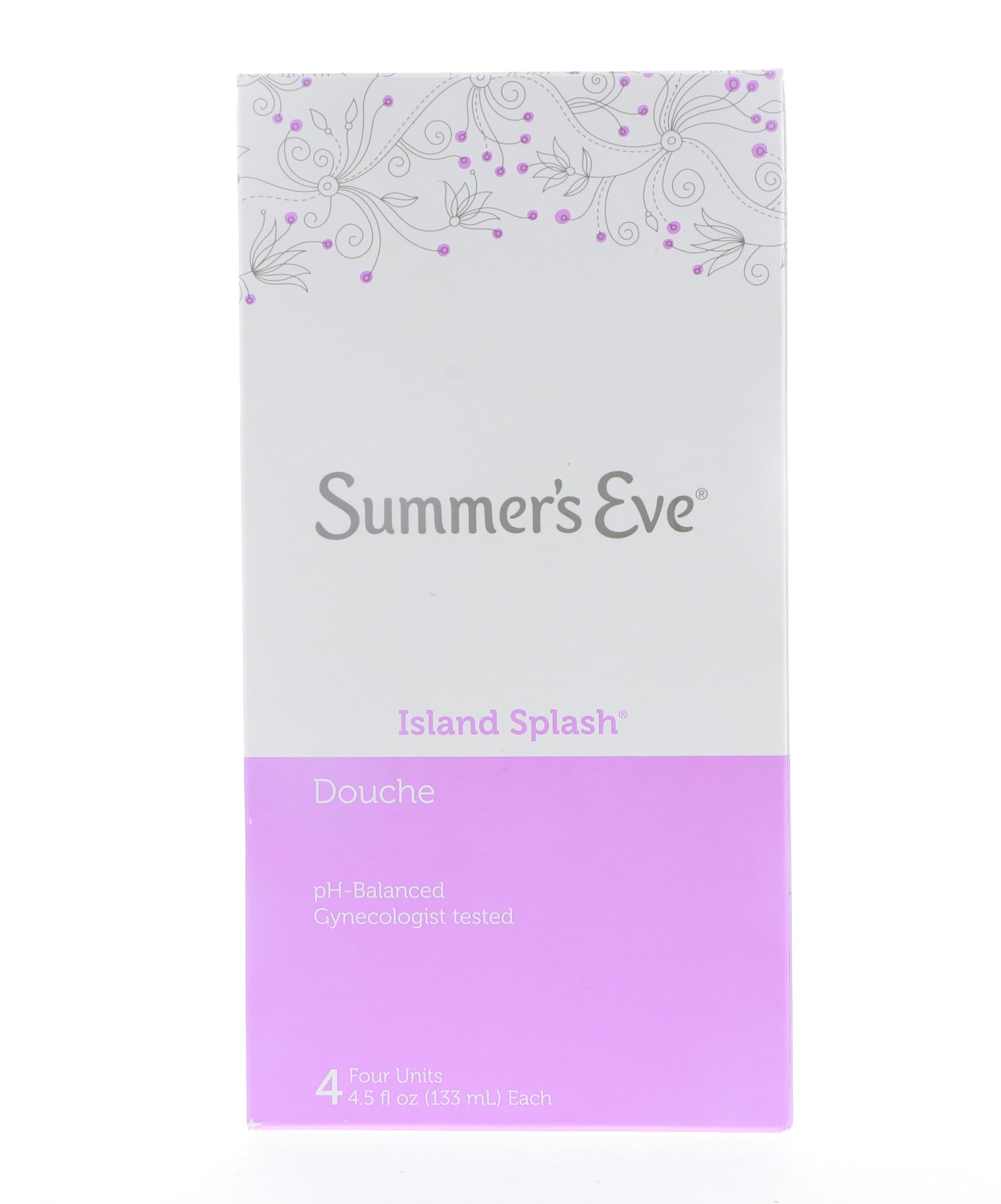 Summer's Eve Feminine Douche, Island Splash, 4 Ct. 4.5 oz. (Pack of 6)