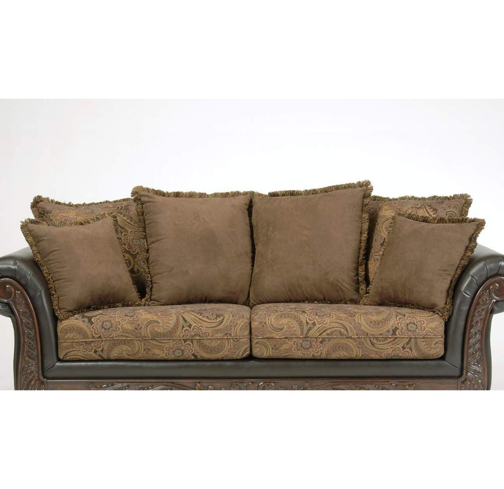 Amazon.com: Roundhill Furniture San Marino 2-Tone Fabric Sofa