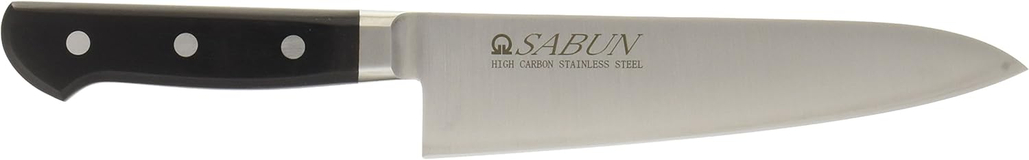 Endoshoji TKG ASB03024 Chef's Knife, All Steel, Size 9.4 inches (24 cm), Total Length: 14.3 inches (365 mm), Weight: 8.7 oz (220 g), Thickness 0.9 inches (2.3 mm), Made in Japan, Professional Use,