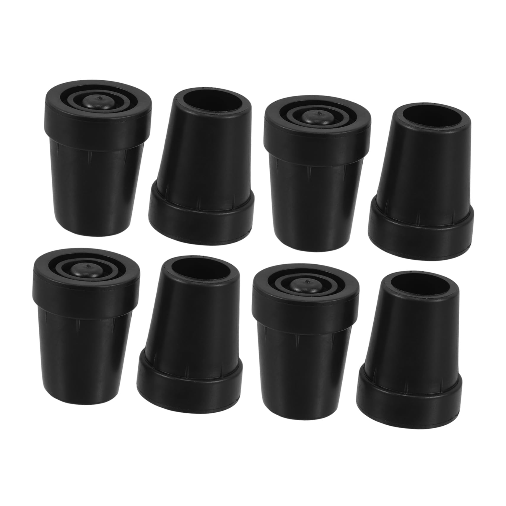 IWOWHERO Cane Tips 8 Pcs Non-Slip Walker and Cane Tips Crutches Accessories for Crutches Walking Stick Plastic Base
