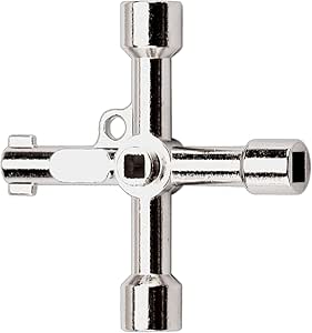 EHIOG Vierkantschlüssel 4-Wege 6,5-9mm - Multifunktionsschlüssel Für Gas, Wasser & Strom