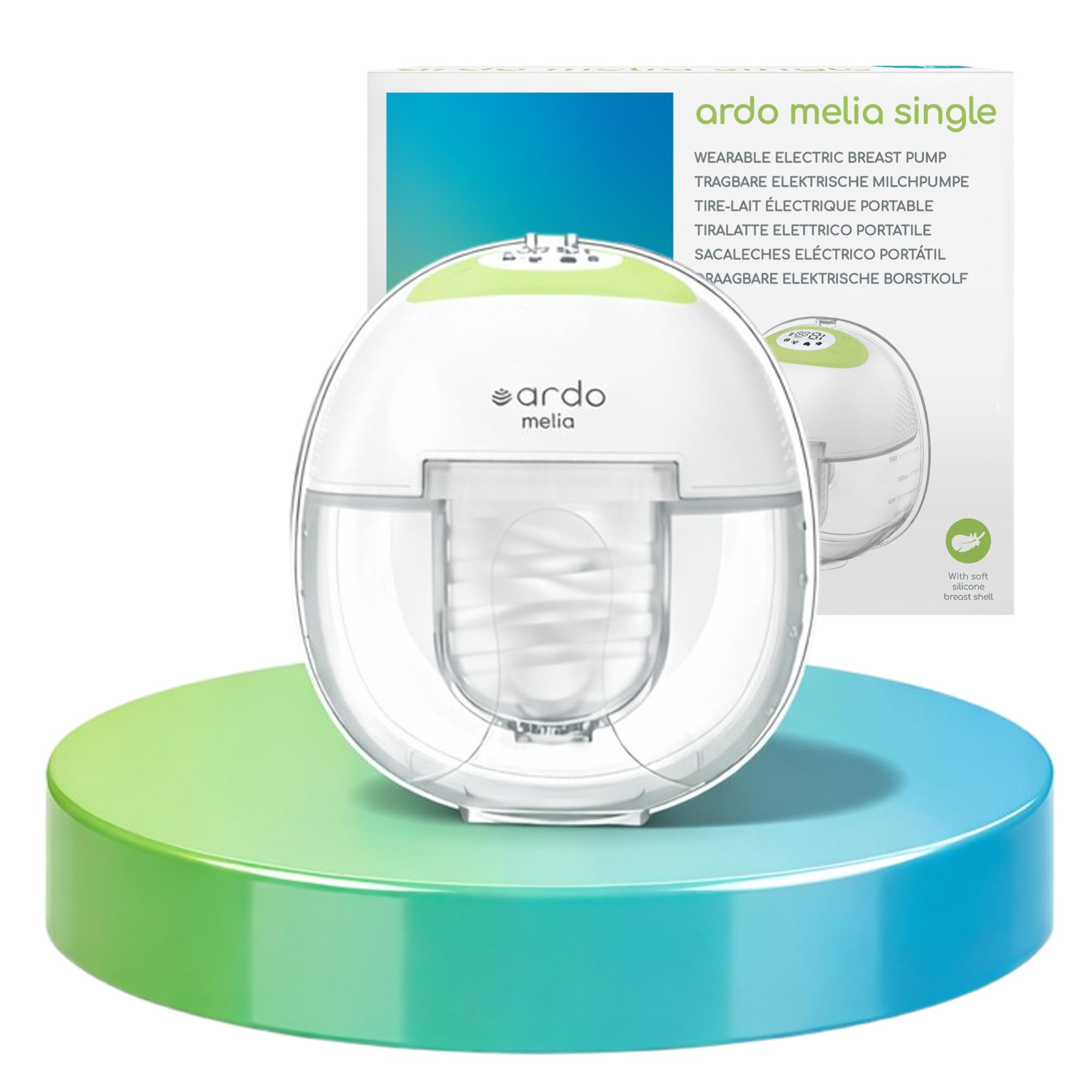 Ardo MELIA SINGLE Einzel-Milchpumpe elektrisch freihändig, Leistung wie eine Klinikpumpe, mit 15 Vakuum-Levels, tragbare handsfree InBra Milchpumpe, kabellos & leise