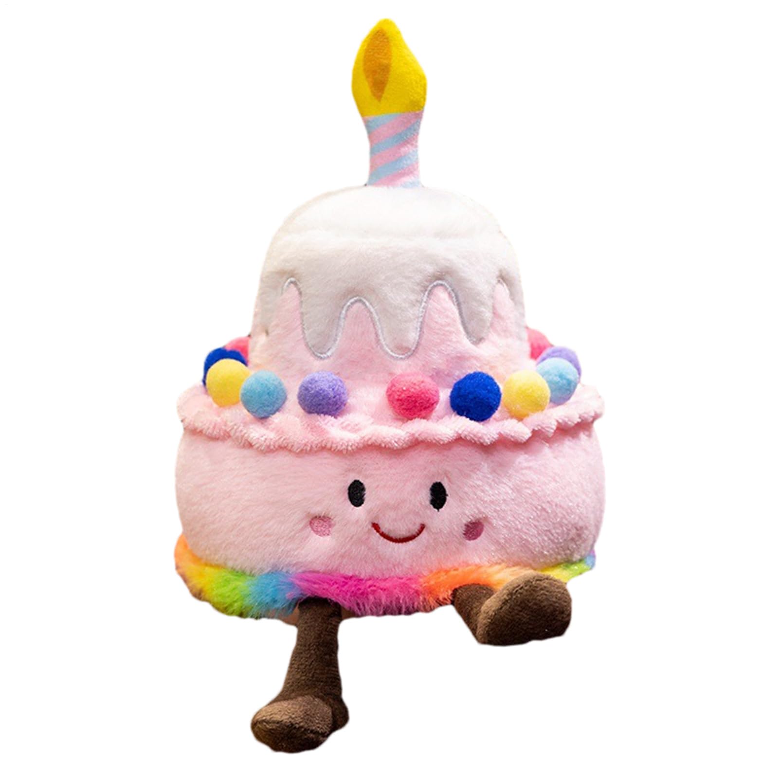 Generico Pastel que canta de peluche - Pastel musical, de peluche con canción de feliz cumpleaños, muñeca con forma de tarta para niños, regalo de cumpleaños para niños y niñas,