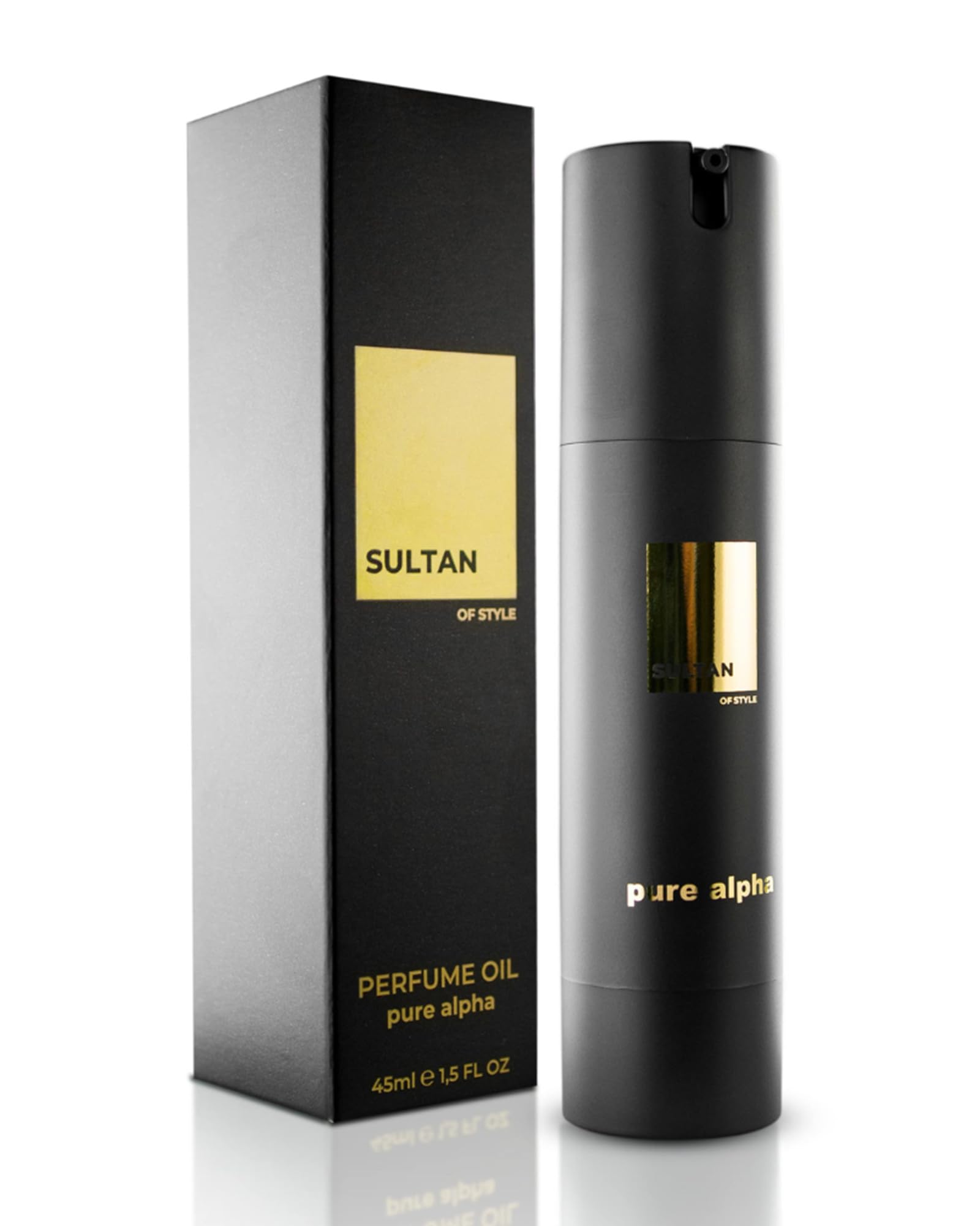 Sultan of Style Aceite de perfume Pure Alpha para hombre - Aroma especiado y fresco - 100% sin alcohol - Aceites esenciales para el cuidado personal - Regalos para hombre