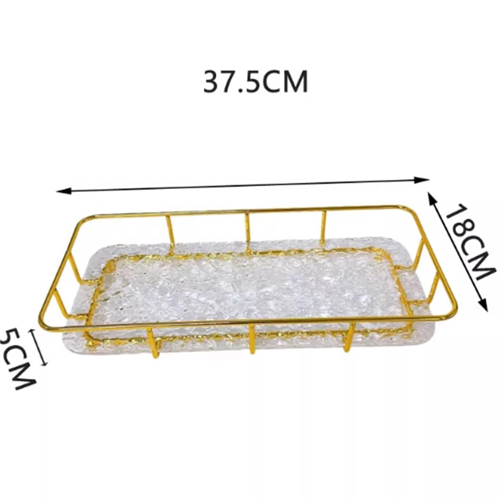 Té de la tarde Gold Transparent Cake Stand Decorative Display