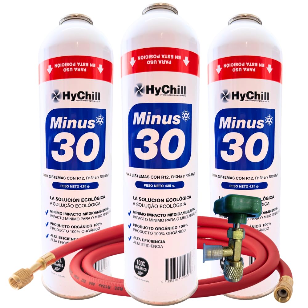 Minus 30 Refrigerante Técnico 995ml 425gr | Gas Ecológico para Aire Acondicionado y Frío Automoción | Alta Eficiencia Uso Profesional (1 ENVASE + LLAVE) — view 9