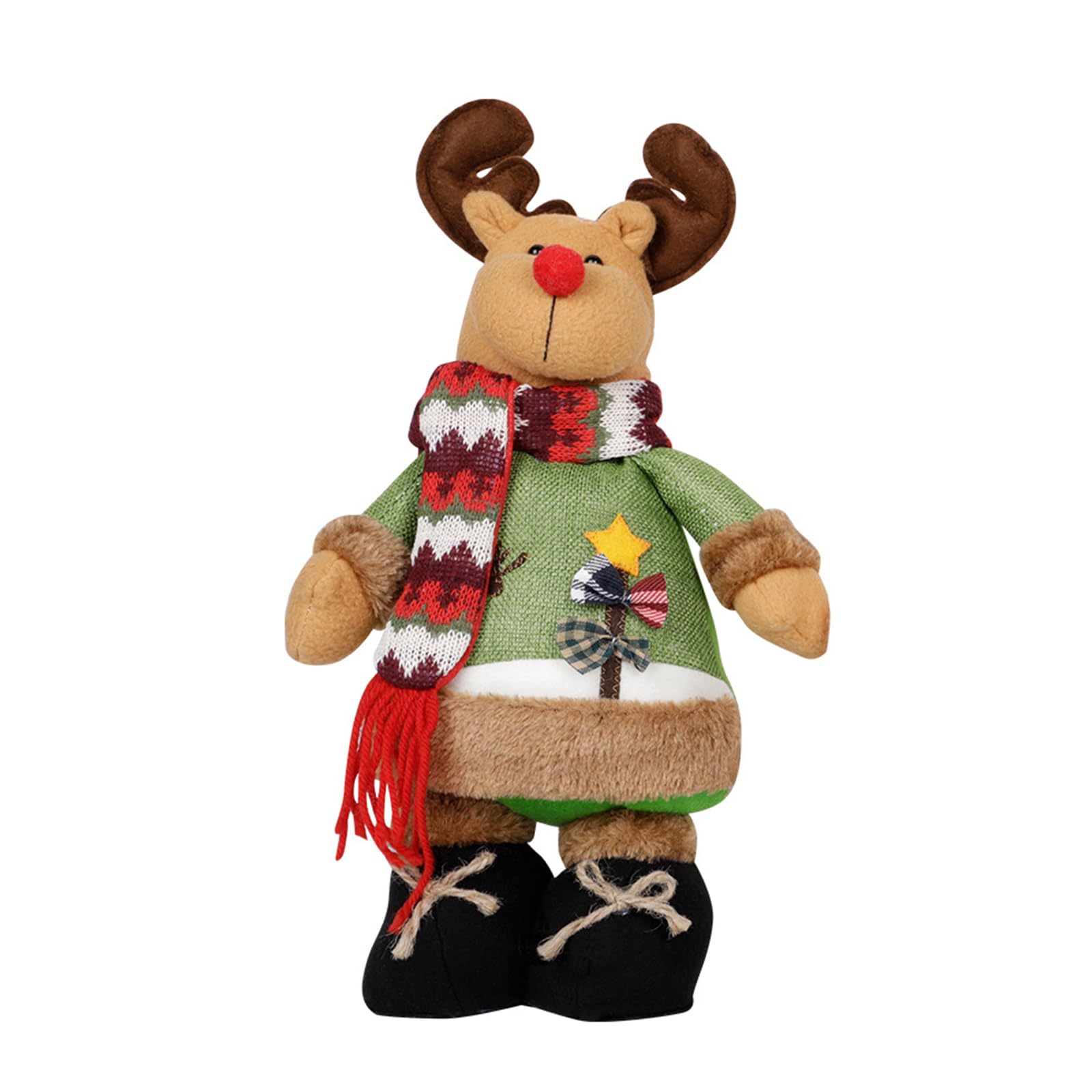 Nucelit Sturdy Snowman Reindeer Ornament Portable Holiday Decoration Safe for Kids and Pet Christmas Snowman Ornament