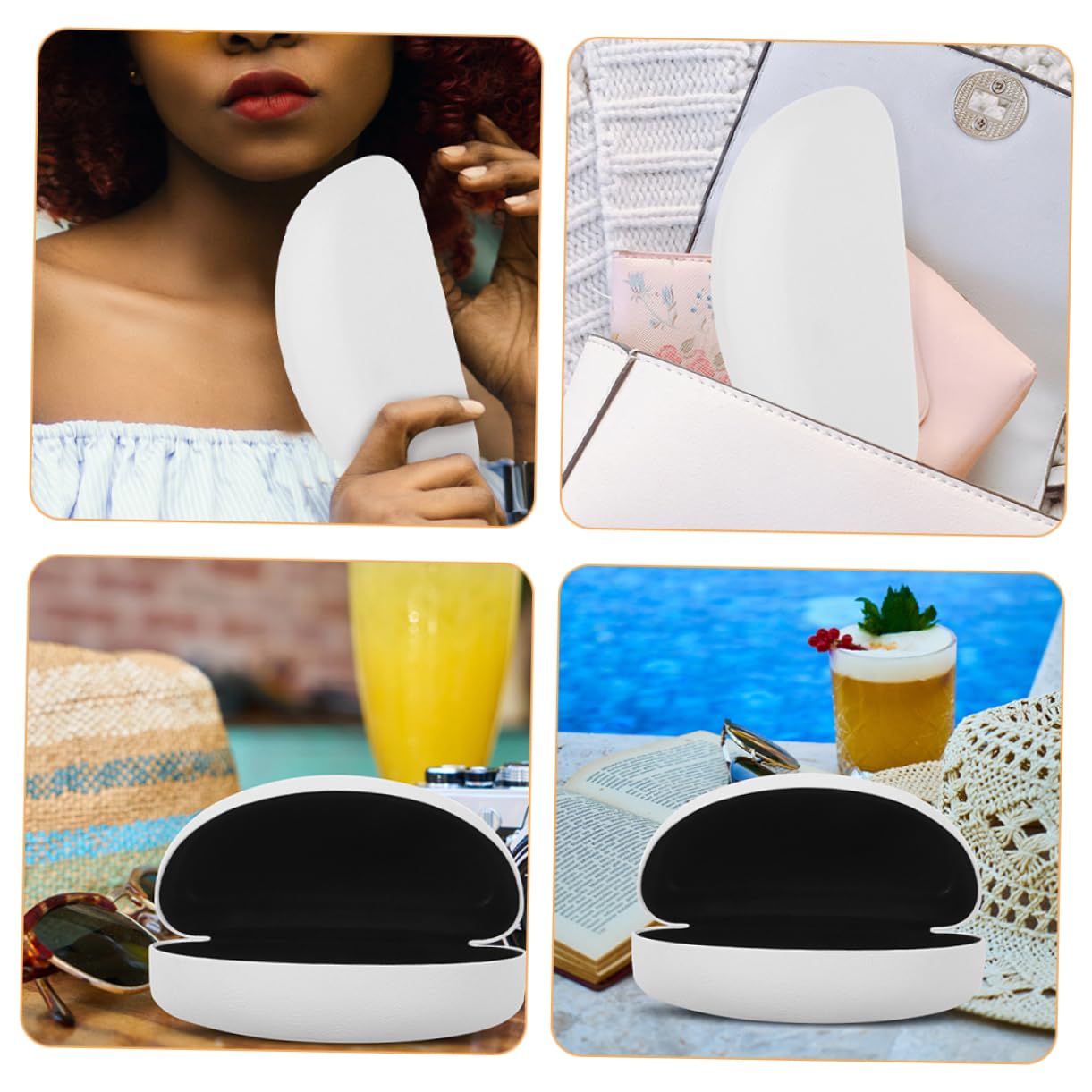 Healvian 6piezas Organizador De Gafas De Sol De Viaje Estuche Rígido Para Almacenamiento De Gafas Protección Para Lentes