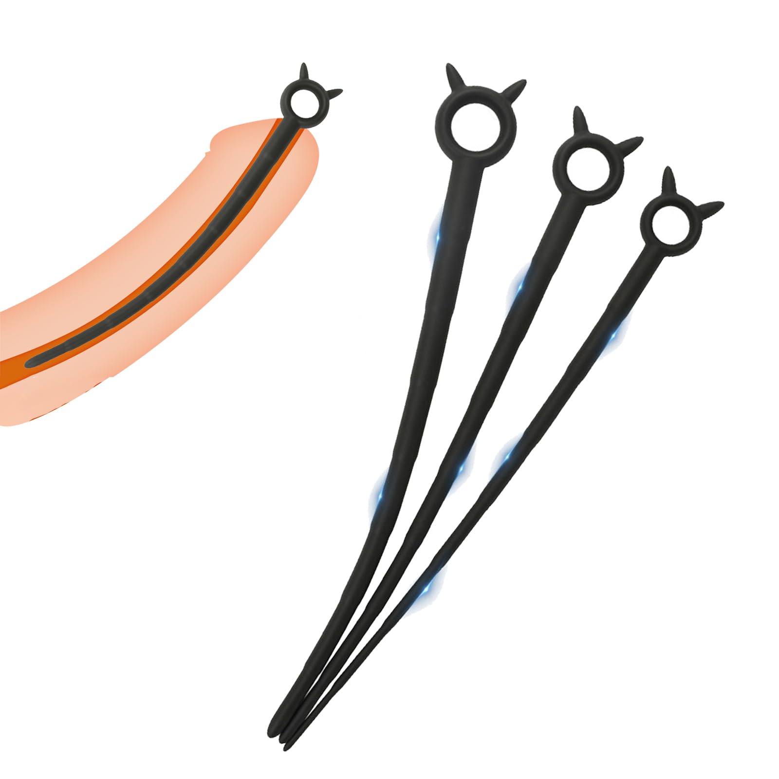 Sound Uretrale Cavo Per Pene – Plug Passante Con Dilatatore, In Metallo E TPE