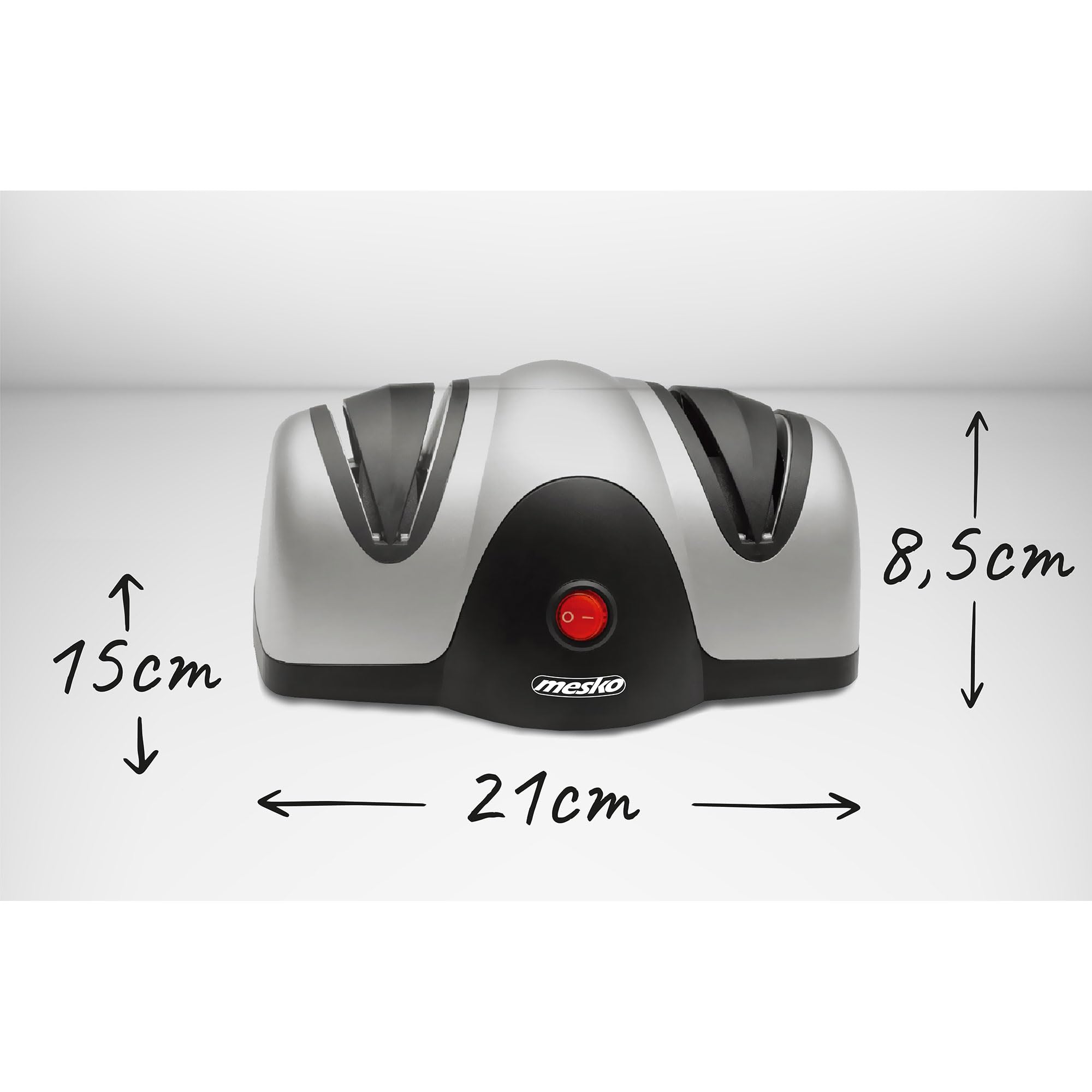 Mesko MS4516 Affilacoltelli elettrico professionale, guide inclinate per affilatura e lucidatura, ideale coltelli da cucina, forbici, 40 W