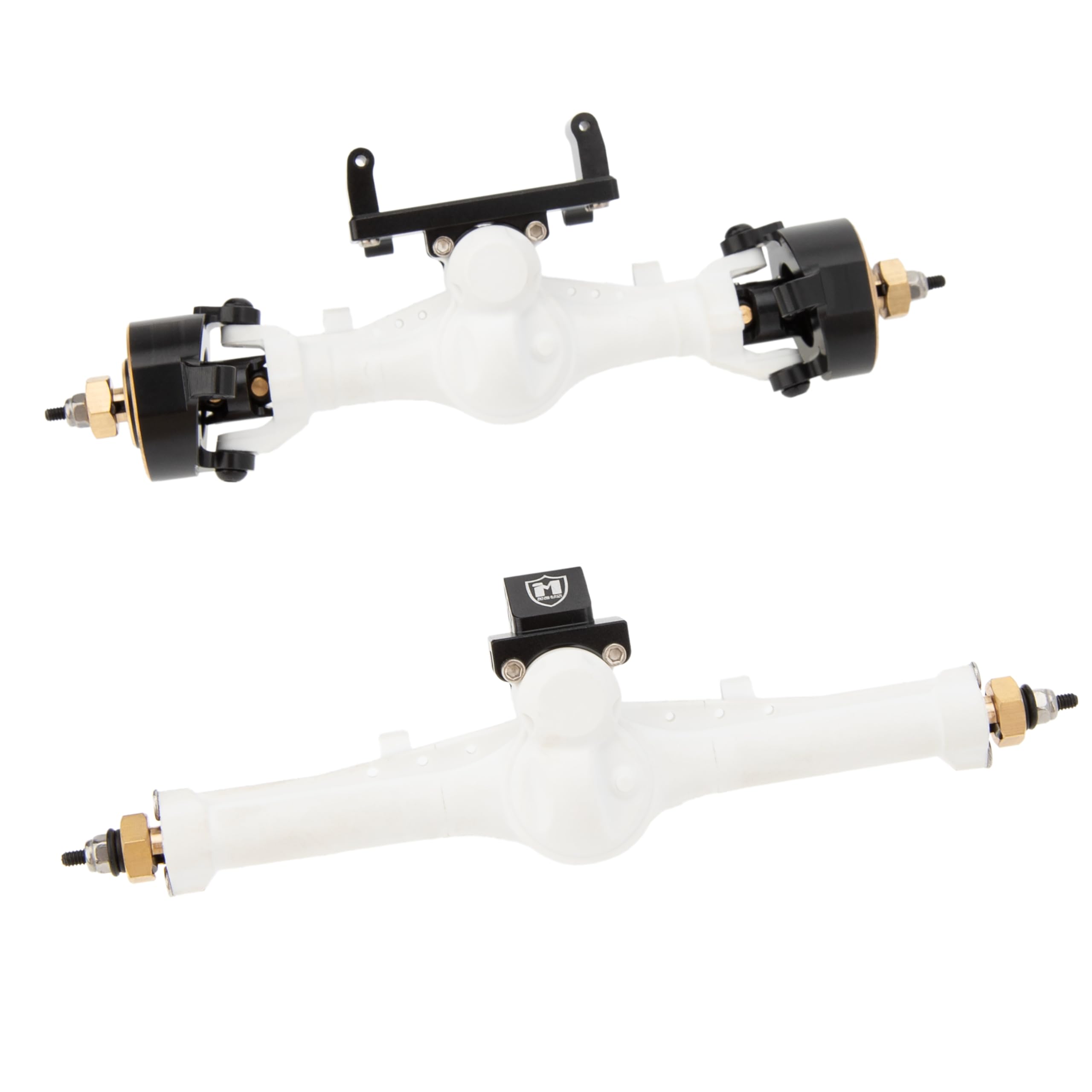 Photo 1 of MEUS RACING 5mm Nylon ISO V2 SCX24 Axles with 3-Section CVD for Axial 1/24 SCX24 RC Crawler (Nylon - White)