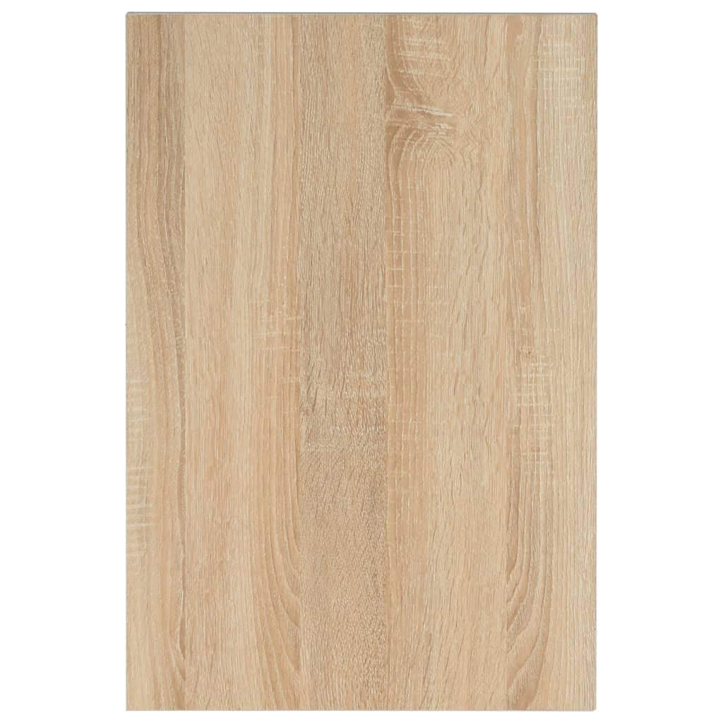 Mueble de baño marrón roble 60 × 40 × 16,3 cm, estantería de madera maciza con soporte de metal, diseño moderno y durabilidad, armario de pared para baños pequeños, aseo de invitados y baño