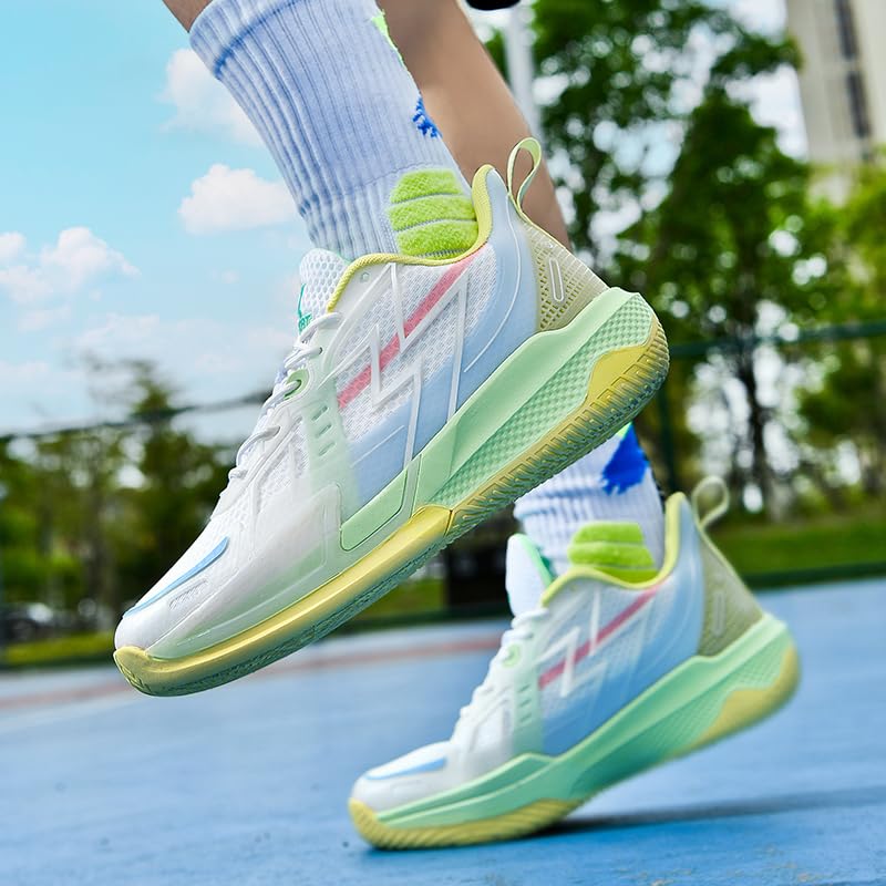 Image of Women Basketball Shoes Fashion Sneakers Comfortable Unisex Athletic Lightweight Non Slip Outdoor Sport Volleyball Shoes