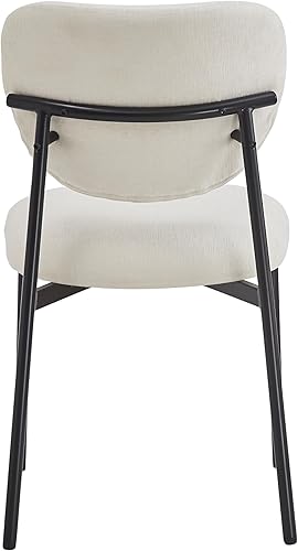 Miniatura 5 de Juego de 2 sillas de comedor, modernos juegos de mesa y sillas con patas de metal, cómoda silla de escritorio para cocina, sala de estar y asientos