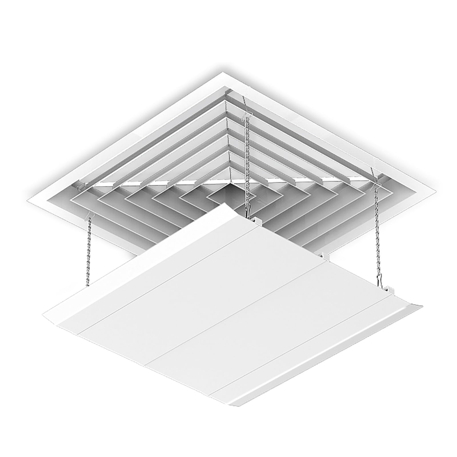 Verstellbarer Klimaanlagen-Luftstromreflektor aus ABS für die zentrale Klimaanlage, Verschiedene Größen (45 x 45 cm, 18 x 18 Zoll) für verbesserte Temperatur und Energieeffizienz