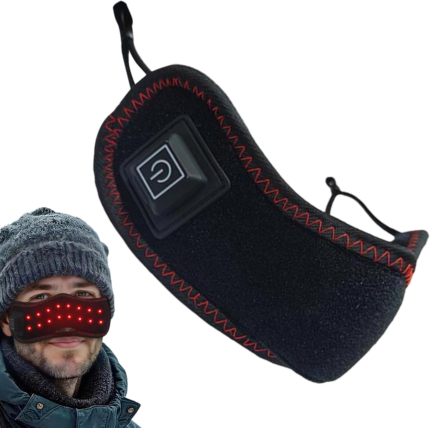 Heated Nasal Pad, Rechargeable Nasal Device | Wireless Heated Nasal Pads Red Light 3 Levels Adjustable for Sinus Relief Home Office Face