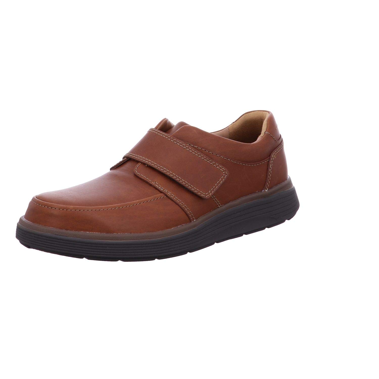 Clarks Un Abode Strap Mens Dark Tan Lea, 7.5