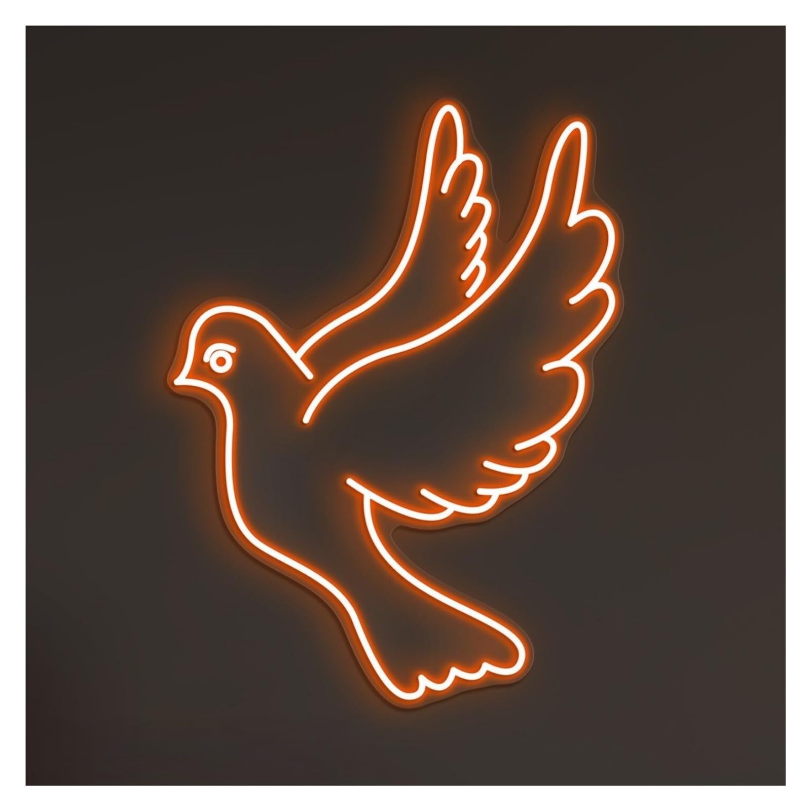 RONGCH Hanging Art Signs Flying Dove Neon Sign, Suitable for Kids Room Decor with Brightness Adjustable 44cm