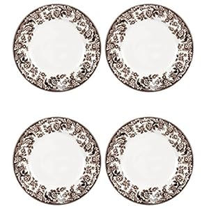 Spode Delamere Salad Plate, Set of 4, 8” | Perfect for Thanksgiving and Other Special Occasions | Made in England from Fine Earthenware | Microwave and Dishwasher Safe