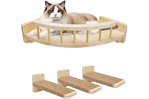 Cat Corner Shelf: Hammock, Steps, and Scratching Post