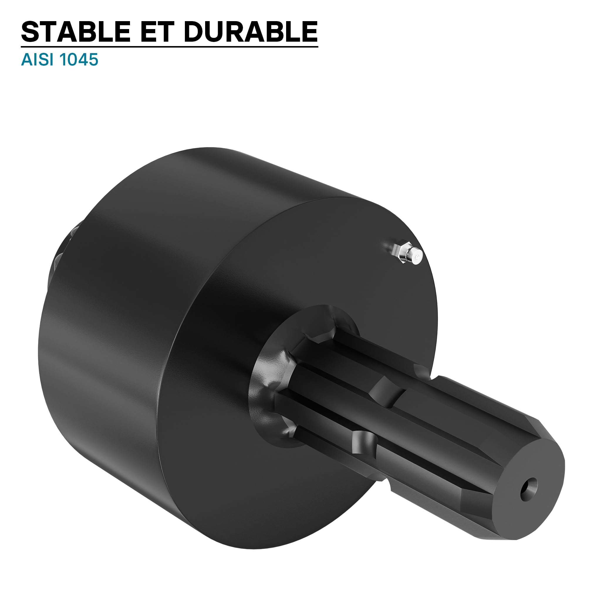 WilTec Embrayge à Roue Libre Arbre Cardan 201mm Filet Mâle Femelle 1 3/8