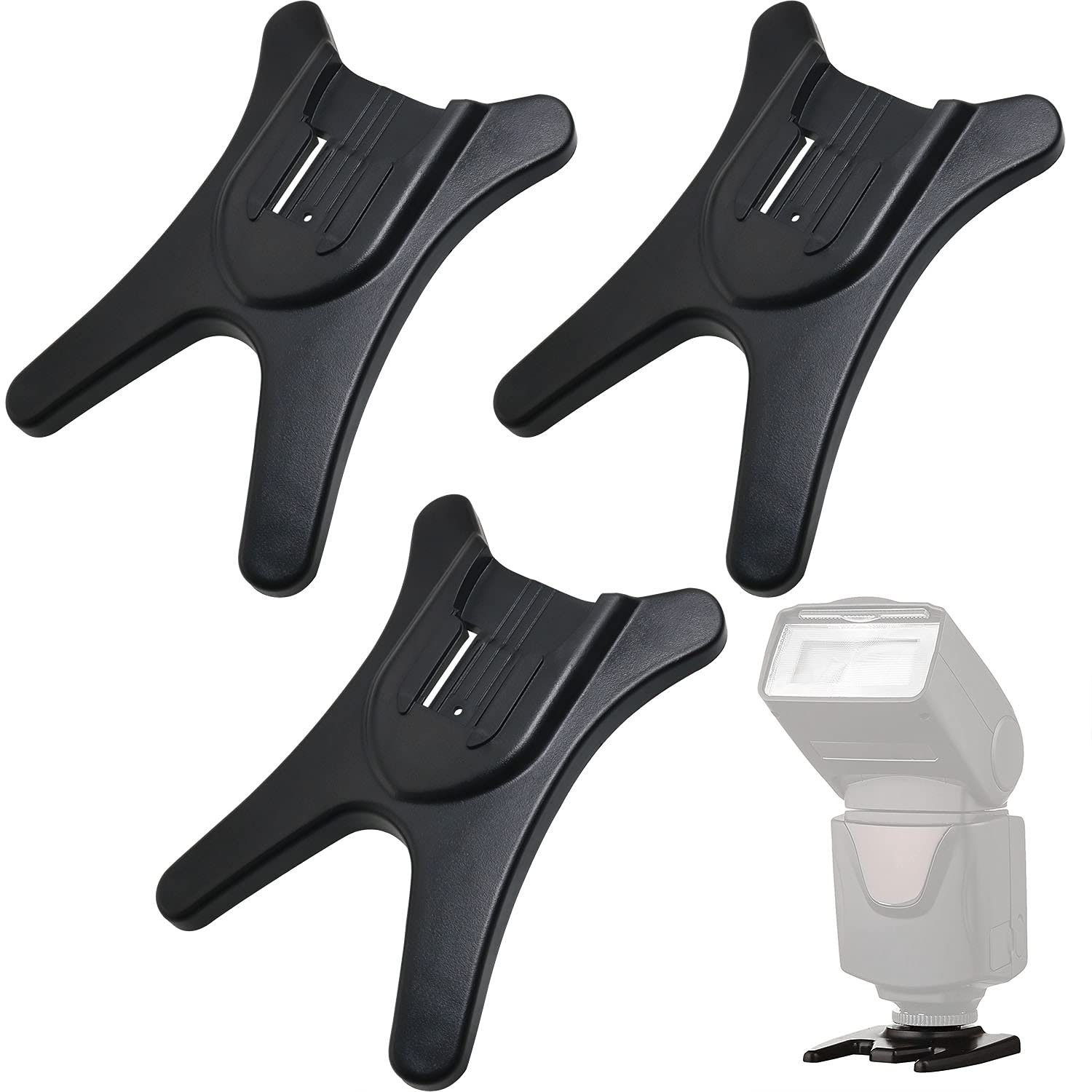 3PCS Camera Flash Stand Speedlight Hot Shoe Mount Stand, for Speedlite