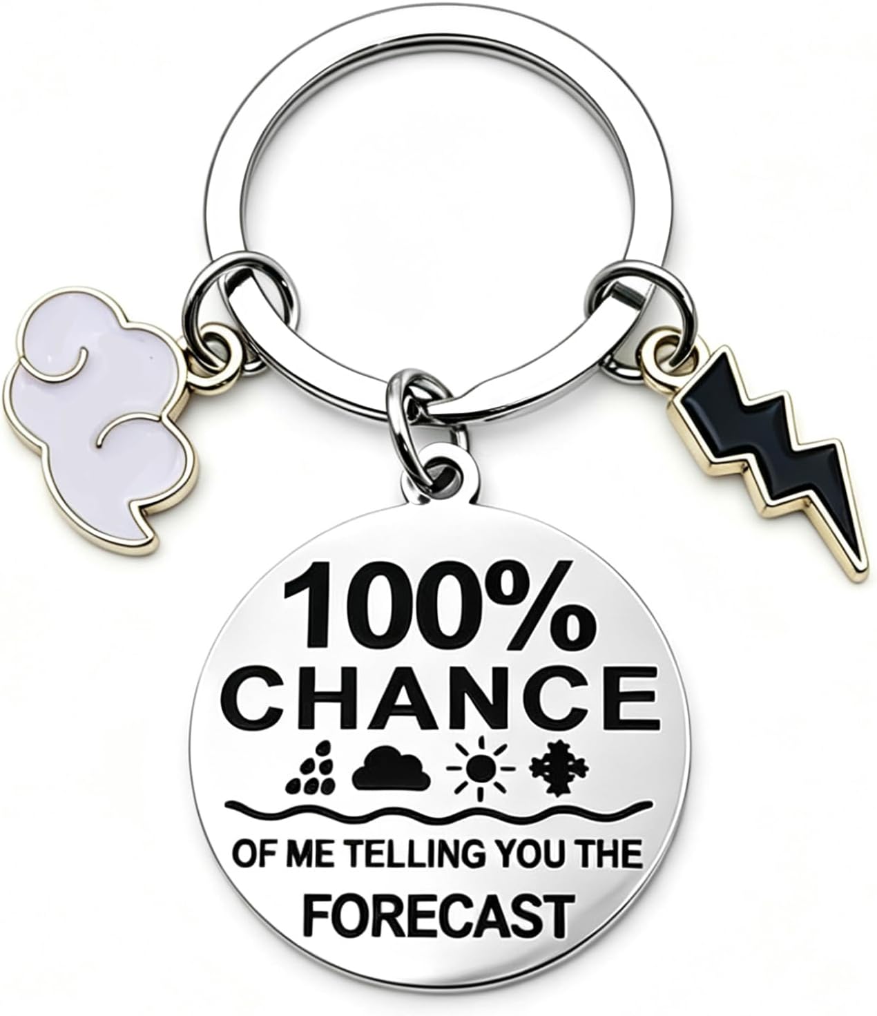 Weather Gifts for Weatherman Meteorology Keychain for Christmas Retirement Graduation Inspirational Gift for Meteorologist Weather Forecast Enthusiast Storm Tornado Chaser Jewelry for Women Men