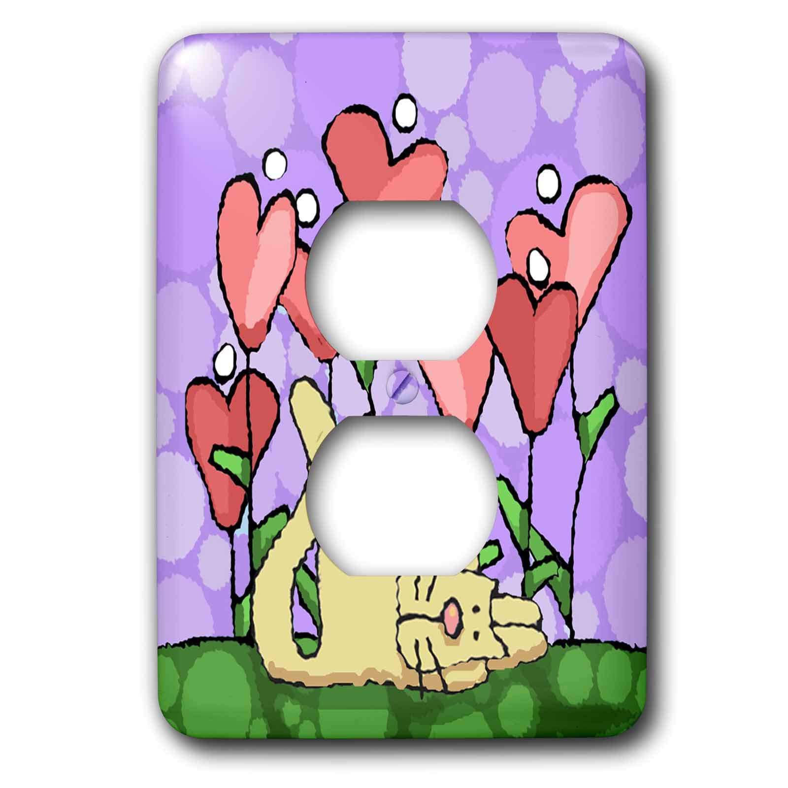 Décoration folklorique chat cœur violet idée cadeau originale amoureux des chats