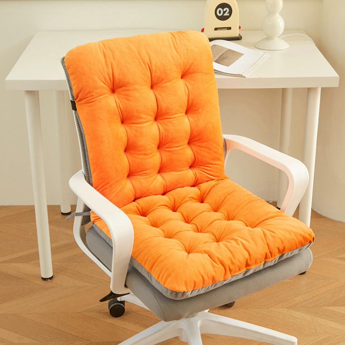 Cuscini ergonomici per sedie da ufficio e da gioco, supporto posteriore antiscivolo, con cinghie elastiche, ideali per auto, sala da pranzo e giardino (C1, 45 x 100 cm)