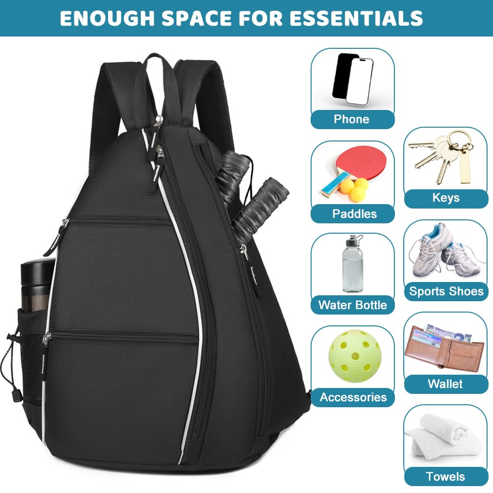 Zaino da Tennis Unisex,Porta Racchetta Tennis con Scomparto,Zaino da Palestra per Laptop, Casual, Scuola, Sportivo