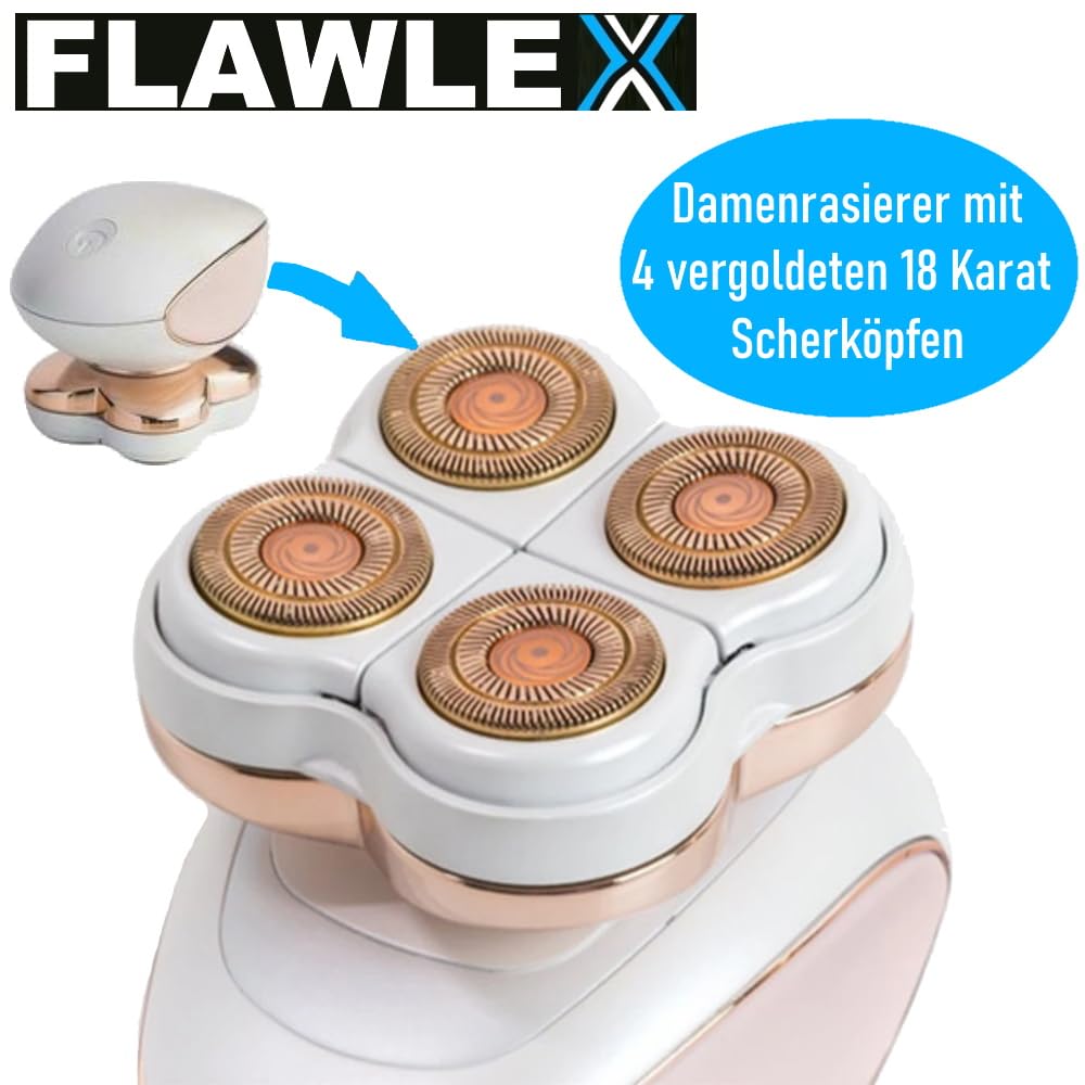 FLAWLEX Haarentferner Epilierer Körper Gesicht Beine Arme